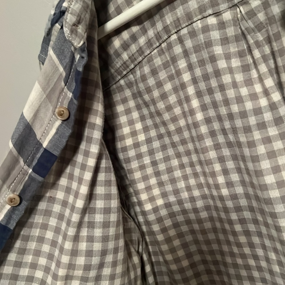 Bass - Blue and grey Shirt bottom down long Comfortable, reversible, cotton ☀️ - Picture 12 of 13